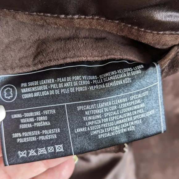 Authentic Vintage Landhaus Suede Leather Blazer Dirndl Tirolean Folklore Lg - Picture 16 of 16